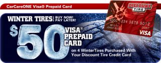 Winter Tires Buy Now Pay Later $50 Visa Prepaid Card on 4 Winter 