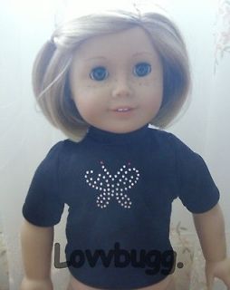 Butterfly T Shirt fits American Girl & Bitty Baby Doll EASY CLOTHES 