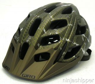 12 Giro HEX Matte Brown Lines Logo Mountain Bike Helmet LARGE MSRP $90 