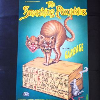THE SMASHING PUMPKINS Original Concert Poster with Garbage from 1996 
