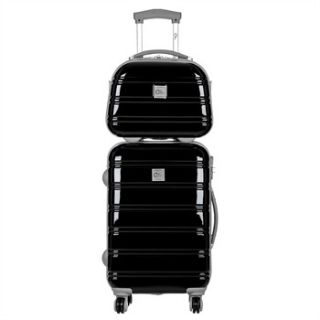 Corinne Cobson Set of Two Black Suitcase/Vanity Bag