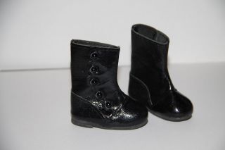 Jasmines Cottage Victoria Leather Doll Boot Black MSD 63mm fits Wiggs 