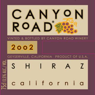 Canyon Road Shiraz 2002 