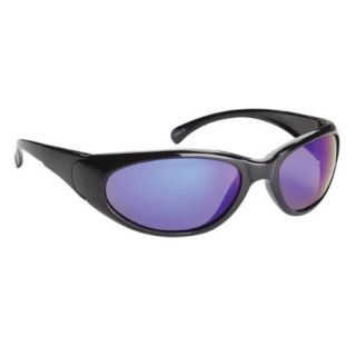 Fisherman Eyewear Reef Sunglasses   Black Frame/Polarized Blue Mirror 