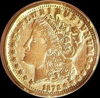 MINI MORGAN DOLLAR 1878 GOLD COINS   (5 COIN SET)
