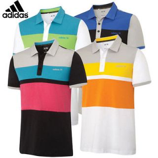 Adidas Polo Shirt Blocked Placed Print Golf Fashion Performance 2012