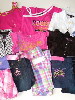 NWT Girls LOT Coogi Ecko RocaWear Baby Phat Dress Shirt Shorts Outfit 