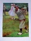Golf Watercolor Print Vintage Era Golfers 16x20 Bart Forbes FREE SHIP 