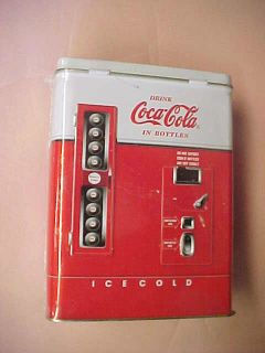   1997 Coke tin metal can vending machine caramel popcorn container NEW