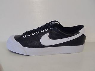 Nike All Court Low Leather Blk/Wht 407732 003 New Mens Sz 11