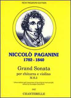 Look inside Niccolo Paganini Grand Sonata (M.S.3) for Guitar and 