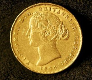 1864 Full SOVEREIGN GOLD COIN 1864 AUSTRALIA SYDNEY MINT RARE