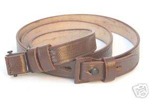 K98 Mauser Sling   Dark Brown with markings