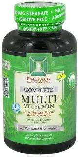 Emerald Labs   Complete Multi Vit A Min Raw Whole Food Based Formula 