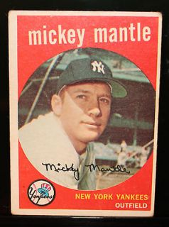 1959 Topps # 10 Mickey Mantle HOF