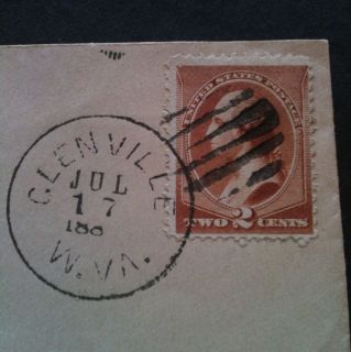 1885 US Scott #210 Cover   Glenville, WV to New York with Receiving 