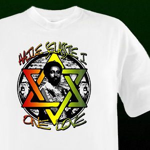 Haile Selassie I rasta reggae zion 1 love TEE any size