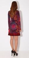 HALE BOB ASIAN INSPIRED WRAP JERSEY DRESS WITH SWEATERED ACCENTS