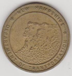 New Hampshire Department of Transportation Toll Token, Stock #2