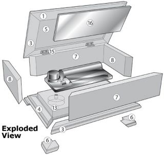 Music Box Exploded View   Woodworking Plan