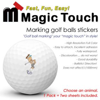 New Marking Golf Ball Dooly Sticker Maikol Golfer Easy Magic Touch 