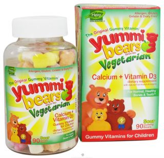 Hero Nutritional Products   Yummi Bears Vegetarian Calcium + Vitamin 