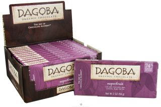 Buy Dagoba Organic Chocolate   Bar Dark Chocolate Superfruit 74% Cacao 