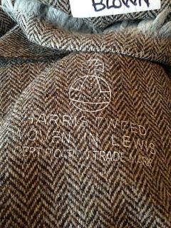Hand Woven Harris Tweed Wool Herringbone High Class Fabric 75cm 29.5 