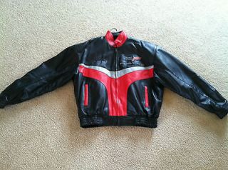 Official+*Corvette+*Lambskin leather mens XL jacket w/matching bag set 