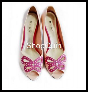 Pink Butterfly Shoes with Crystal Swarovski Finishins   Size 38.5