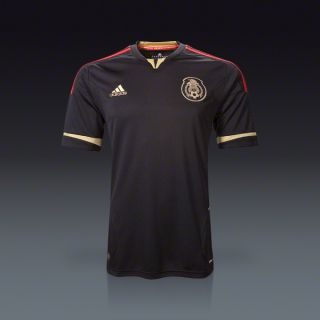 adidas Mexico Away Soccer Jersey 11/12 Black Sports on PopScreen