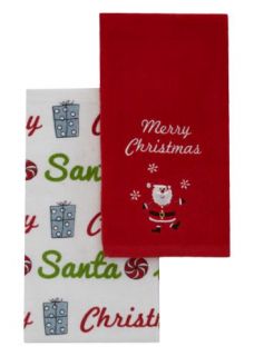 Home Homeware 2 for £3 Gift Wrap & Tags Pack Of 2 Santa Detail Hand 