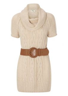 Home Knitwear Twisted Belted Cable Tunic