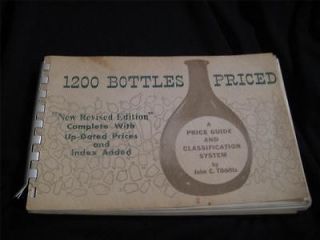 1200 Bottles Priced John C Tibbitts Guide Classification System 1970 