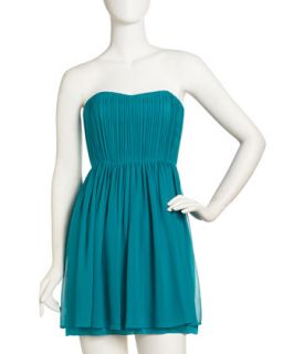 Strapless Plisse Dress   