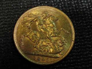 1895 BRITISH GOLD SOVEREIGN EXCELLENT OLD GOLD TO COLLECT .2354 GOLD 
