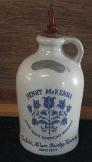 Vintage Henry McKenna Half Gallon Bourbon Whiskey Crock with Spout