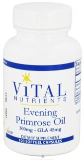 Vital Nutrients   Evening Primrose Oil with GLA 500 mg.   100 Softgels