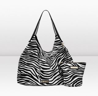 Jimmy Choo  Cameleon  Zebra Printed Nylon On Shoulder Bag 