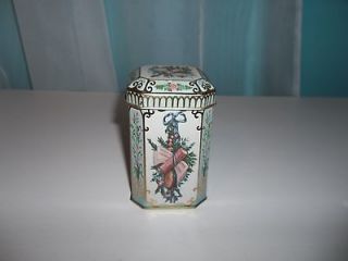 Vintage Meister Muscial Floral Christmas Tin Made in Brazil