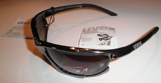 Uvex Sunglasses HAWK Black Silicium Frame with 3 lenses NEW Sun 