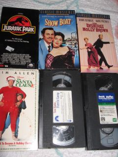 Lot VHS Family Movie Jurassic Park Santa Claus Show Boat Forrest Gump 