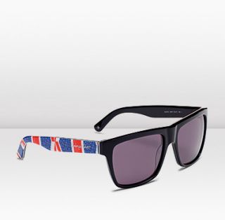 Jimmy Choo  Alex  Square Framed Union Jack Printed Sunglasses 