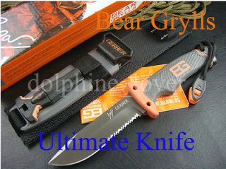 Gerber Bear Grylls Ultimate Fixed Blade Knife Fire Starter & Sheath 
