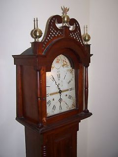 New England Federal Chippendale Tall Case Clock, early 19 Century