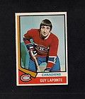 1974 75 OPC Guy Lapointe MONTREAL CANADIENS #70 O Pee Chee Hockey 