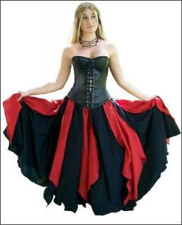   MEDIEVAL WENCH PIRATE BELLYDANCE GYPSY PETAL COSTUME TOP SKIRT #Ps14