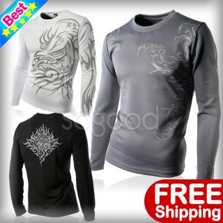   Fit Coolon Casual Tattoo sports T Shirts Long Sleeves Graphic shirts