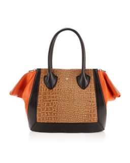 Maison Colorblock Large Tote, Natural/Orange   Last Call by Neiman 