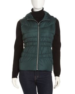 Down Puffer Vest, Green   